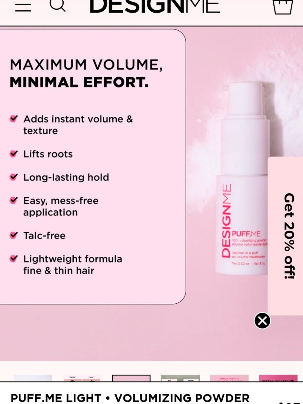 Puff.Me Light Volumizing Powder — DESIGN ME - Picture 3 of 4